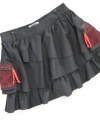 She'll love rocking the ruffles on this adorable DKNY tiered skirt.