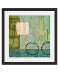Earthy greens and cool blues blend in the Aquamarine I art print by Brent Nelson. Streaky squares of all sizes are punctuated by bold circles for modern appeal. A basic black frame and clean white mat quiet the vivid, enchanting hues. Earthy greens and cool blues blend in the Aquamarine I art print by Brent Nelson. Streaky squares of all sizes are punctuated by bold circles for modern appeal. A basic black frame and clean white mat quiet the vivid, enchanting hues.