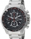 Seiko Men's SNAD05 Flight Computer Silver-Tone Watch