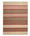 Variegated striping gives way to understated sophistication in the Horizon area rug from Calvin Klein. Generously thick wool fibers are hand tufted in India for remarkable strength and detailed design. (Clearance)