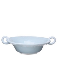 Vietri Bellezza Sky Blue Medium Handled Serving Bwl