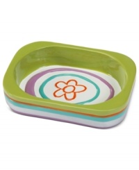 Jazz it up! A stripe motif in a lively palette gives this All That Jazz soap dish a fun and carefree appeal that's full of flair. Jazz it up! A stripe motif in a lively palette gives this All That Jazz soap dish a fun and carefree appeal that's full of flair.
