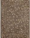 Nourison Zanibar  Vines of Flowers Khaki 2.0-Feet by 2.9-Feet Polyacrylic Area Rug