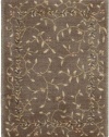 Nourison Zanibar  Vines of Flowers Khaki 2.0-Feet by 2.9-Feet Polyacrylic Area Rug