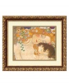 With the sumptuous gold detail Klimt is renowned for, this Three Ages of Women (Detail IV) art print is an extraordinary piece for mothers and daughters. A narrow gold frame with gray patina and sculpted florals adds a most-elegant finish.