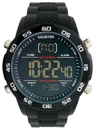 Unlisted by Kenneth Cole Men's Rubber Strap Digital Watch UL1208