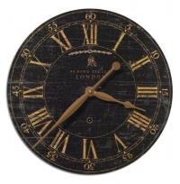 Bond Street Black 18 Wide Round Wall Clock Bond Street Black 18 Wide Round Wall Clock