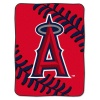 MLB Los Angeles Angels 60-Inch-by-80-Inch Raschel Plush Blanket Big Stitching Design
