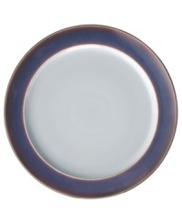 A true gem, the Amethyst wide-rimmed salad plates are simply glazed, but boldly hued, in deep indigo and crisp white from Denby's collection of dinnerware. The dishes can embrace their luxe color alone or they can be paired with the playful dots of Amethyst Stone for a well-balanced and uniquely customized table setting. A true gem, the Amethyst wide-rimmed salad plates are simply glazed, but boldly hued, in deep indigo and crisp white from Denby's collection of dinnerware. The dishes can embrace their luxe color alone or they can be paired with the playful dots of Amethyst Stone for a well-balanced and uniquely customized table setting.