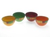 Certified International Caliente 5-1/2-Inch Ice Cream Bowl, Assorted Designs, Set of 4