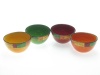 Certified International Caliente 5-1/2-Inch Ice Cream Bowl, Assorted Designs, Set of 4