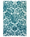 Toile tales. The St. Croix Structure area rug boasts a classic pattern in fresh fashion colors, featuring dimensional details that pop in aqua against a plain beige ground. Hand tufted in India by highly skilled weavers, this 100% wool rug looks great in any space and feels fantastic underfoot.