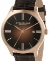 Stuhrling Original Men's 490.3345K14 Classic Cuvette II Swiss Quartz Date Rose-Tone Watch