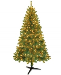 Gather around the same stunning Christmas tree year after year! At over 7-feet tall with green branches that'll never shed and 500 twinkling clear lights, this Holiday Lane tree offers a lot to look forward to as you approach the holiday season. Gather around the same stunning Christmas tree year after year! At over 7-feet tall with green branches that'll never shed and 500 twinkling clear lights, this Holiday Lane tree offers a lot to look forward to as you approach the holiday season.