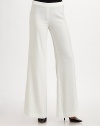 THE LOOKNarrow waistband with side button closure and hook-and-eye Side zipper Wide leg silhouetteTHE FITRise, about 9 Inseam, about 32THE MATERIALPolyesterCARE & ORIGINDry clean Made in USA