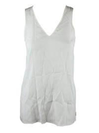 Brunello Cucinelli womens silk sleeveless V neck top Brunello Cucinelli womens silk sleeveless V neck top