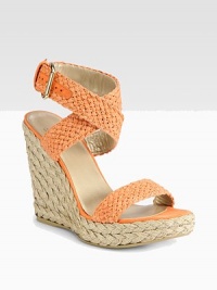EXCLUSIVELY AT SAKS IN NAVY. Adjustable, crocheted cotton straps make their way up the ankle, finishing with a classic espadrille wedge and platform. Straw-covered wedge, 5 (125mm)Straw-covered platform, 1 (25mm)Compares to a 4 heel (100mm)Crocheted cotton upperLeather and suede liningRubber solePadded insoleImportedOUR FIT MODEL RECOMMENDS ordering true size. EXCLUSIVELY AT SAKS IN NAVY. Adjustable, crocheted cotton straps make their way up the ankle, finishing with a classic espadrille wedge and platform. Straw-covered wedge, 5 (125mm)Straw-covered platform, 1 (25mm)Compares to a 4 heel (100mm)Crocheted cotton upperLeather and suede liningRubber solePadded insoleImportedOUR FIT MODEL RECOMMENDS ordering true size.