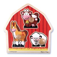 Melissa & Doug Deluxe Wooden Barnyard Animals Jumbo Knob Puzzle Melissa & Doug Deluxe Wooden Barnyard Animals Jumbo Knob Puzzle