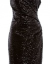 Lauren By Ralph Lauren Black Sequin One Shoulder Cocktail Dress 8