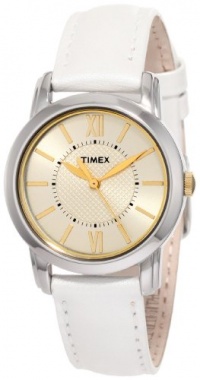 Timex Women's T2N682 Elevated Classics Dress Uptown Chic Champagne Dial Leather Strap Watch Timex Women's T2N682 Elevated Classics Dress Uptown Chic Champagne Dial Leather Strap Watch