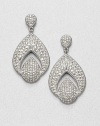EXCLUSIVELY AT SAKS.COM Sparkling pavé crystals hand-set in an intriguing open, teardrop design. CrystalsRhodium-plated brassDrop, about 1.25Post backImported 