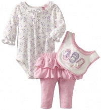 Kids Headquarters Baby-Girls Newborn Printed Bodysuit With Leggings And Bib, Pink, 3-6 Months Kids Headquarters Baby-Girls Newborn Printed Bodysuit With Leggings And Bib, Pink, 3-6 Months
