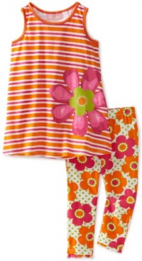 Kids Headquarters Girls 2-6X 2 Piece Orange Capri Set, Assorted, 6X Kids Headquarters Girls 2-6X 2 Piece Orange Capri Set, Assorted, 6X