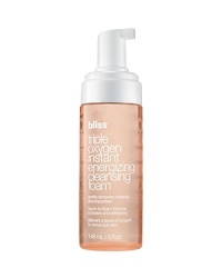 Bliss Triple Oxygen Instant Energizing Cleansing Foama foaming daily wash that helps revive dull skinBreathe new life into a lackluster complexion back with this fantastically frothy cleanser. The first step in our Triple Oxygen regimen, it infuses your daily cleansing routine with a burst of O2. Used in our spas radiance-revving Triple Oxygen Treatment™, the refreshing liquid-to-foam formula is the first to deliver oxygen along with a super-powered form of vitamin C, while hydrating and gently washing away makeup and impurities. Tired skin will be left looking bright and revitalizedso glow wash up! Gently removes makeup and impurities Liquid-to-foam formula hydrates and refreshes Delivers a skin-reviving burst of oxygen to mimic our spa facial Bliss Triple Oxygen Instant Energizing Cleansing Foama foaming daily wash that helps revive dull skinBreathe new life into a lackluster complexion back with this fantastically frothy cleanser. The first step in our Triple Oxygen regimen, it infuses your daily cleansing routine with a burst of O2. Used in our spas radiance-revving Triple Oxygen Treatment™, the refreshing liquid-to-foam formula is the first to deliver oxygen along with a super-powered form of vitamin C, while hydrating and gently washing away makeup and impurities. Tired skin will be left looking bright and revitalizedso glow wash up! Gently removes makeup and impurities Liquid-to-foam formula hydrates and refreshes Delivers a skin-reviving burst of oxygen to mimic our spa facial