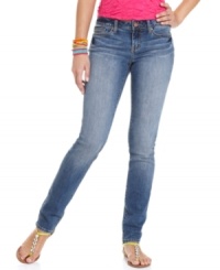 Five-pocket style and a perfectly faded medium wash make these skinny jeans from American Rag a style you'll turn to again and again! Five-pocket style and a perfectly faded medium wash make these skinny jeans from American Rag a style you'll turn to again and again!