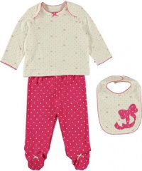 Little Me Baby-Girls Newborn Sweet Bow Lap Shoulder Set, Pink Print, Newborn Little Me Baby-Girls Newborn Sweet Bow Lap Shoulder Set, Pink Print, Newborn