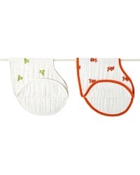 A cool, quirky bib option from Aden + Anais, this soft cotton bib is adorned with striking contrast trim and print for a thoroughly modern look. A cool, quirky bib option from Aden + Anais, this soft cotton bib is adorned with striking contrast trim and print for a thoroughly modern look.