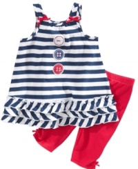 Beach baby. She'll be ready to skip along the shoreline in this summery look from Little Me. Beach baby. She'll be ready to skip along the shoreline in this summery look from Little Me.