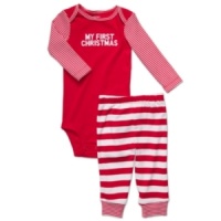He'll be the best present under the tree in this candy-cane inspired My First Christmas bodysuit and pant set from Carter's. He'll be the best present under the tree in this candy-cane inspired My First Christmas bodysuit and pant set from Carter's.