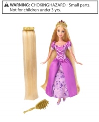 Beautiful Rapunzel wears her signature purple gown from the movie Tangled and has beautiful golden hair that touches the ground! Beautiful Rapunzel wears her signature purple gown from the movie Tangled and has beautiful golden hair that touches the ground!