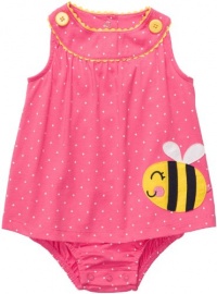 Carter's Girls 3-24 Months Bee Polka Dot Sunsuit Set (9 Months, Pink) Carter's Girls 3-24 Months Bee Polka Dot Sunsuit Set (9 Months, Pink)