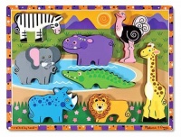 Melissa & Doug Deluxe Wooden Safari Chunky Puzzle Melissa & Doug Deluxe Wooden Safari Chunky Puzzle
