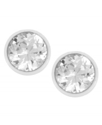 Crisp color for the season, by Kenneth Cole New York. These white tone stud earrings boasts sparkling, round-cut crystal accents in a cup setting. Crafted in gold tone mixed metal. Approximate diameter: 1/2 inch. Crisp color for the season, by Kenneth Cole New York. These white tone stud earrings boasts sparkling, round-cut crystal accents in a cup setting. Crafted in gold tone mixed metal. Approximate diameter: 1/2 inch.