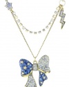 Betsey Johnson Heaven's to Betsey Bow Pendant Necklace