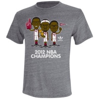 Miami Heat Adidas Originals The Big 3 2012 Nba Finals Champions Geek Up Caricature T-Shirt Miami Heat Adidas Originals The Big 3 2012 Nba Finals Champions Geek Up Caricature T-Shirt