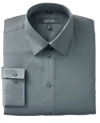 Whenever you need to look your best, this versatile Kenneth Cole dress shirt with wrinkle-free fabric fits the bill. Whenever you need to look your best, this versatile Kenneth Cole dress shirt with wrinkle-free fabric fits the bill.