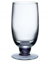 A true gem. Durable and striking in signature Denby style, this set of Amethyst highball glasses combines modern lines and purple stems for bold casual tables.