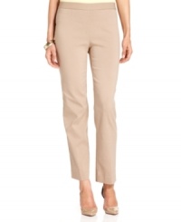 JM Collection's easy pull-on pants are essential basics for work and play alike. Dress them up with heels and a cardigan, or keep them casual with a tank top and flats! JM Collection's easy pull-on pants are essential basics for work and play alike. Dress them up with heels and a cardigan, or keep them casual with a tank top and flats!
