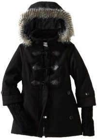 London Fog Girls 7-16 Faux Wool Jacket London Fog Girls 7-16 Faux Wool Jacket