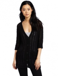 Kensie Women's Tape Yarn Cardigan Kensie Women's Tape Yarn Cardigan