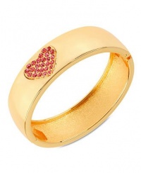Betsey Johnson Glass Heart Bangle Bracelet Betsey Johnson Glass Heart Bangle Bracelet