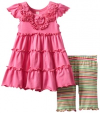 Love U Lots Baby-Girls Infant Tiered Dress with Ruffles and Flowers Set Mid-Calf Capri, Geranium, 18 Months Love U Lots Baby-Girls Infant Tiered Dress with Ruffles and Flowers Set Mid-Calf Capri, Geranium, 18 Months