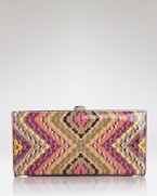 Hit print in practical fashion with this leather wallet from Lodis Accessories. With a vivid motif and day-to-night perfect shape, it's a bold way to charge it.