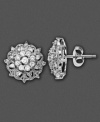 Sparkling style that's spot on. These beautiful earrings are crafted in round-cut diamond (1/2 ct. t.w.) and white gold.