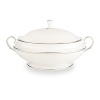 Double bands of platinum set in a distinctive Lenox pattern are an elegant accompaniment to your favorite recipes.