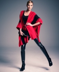 A decadent drape makes this bold MICHAEL Michael Kors poncho a must-have for the season ahead. A decadent drape makes this bold MICHAEL Michael Kors poncho a must-have for the season ahead.